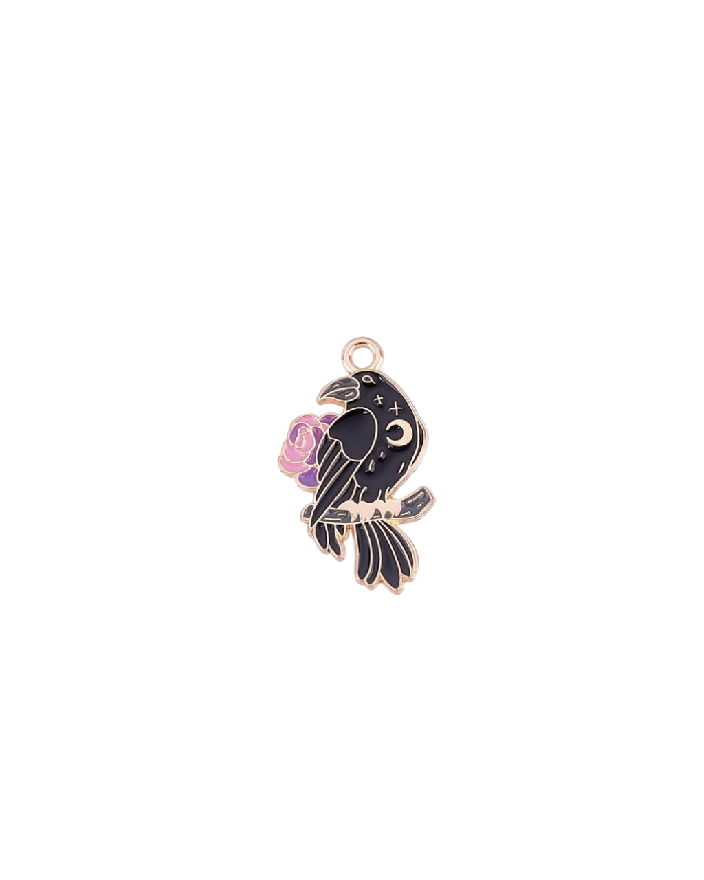 Gothic Black Raven Charms