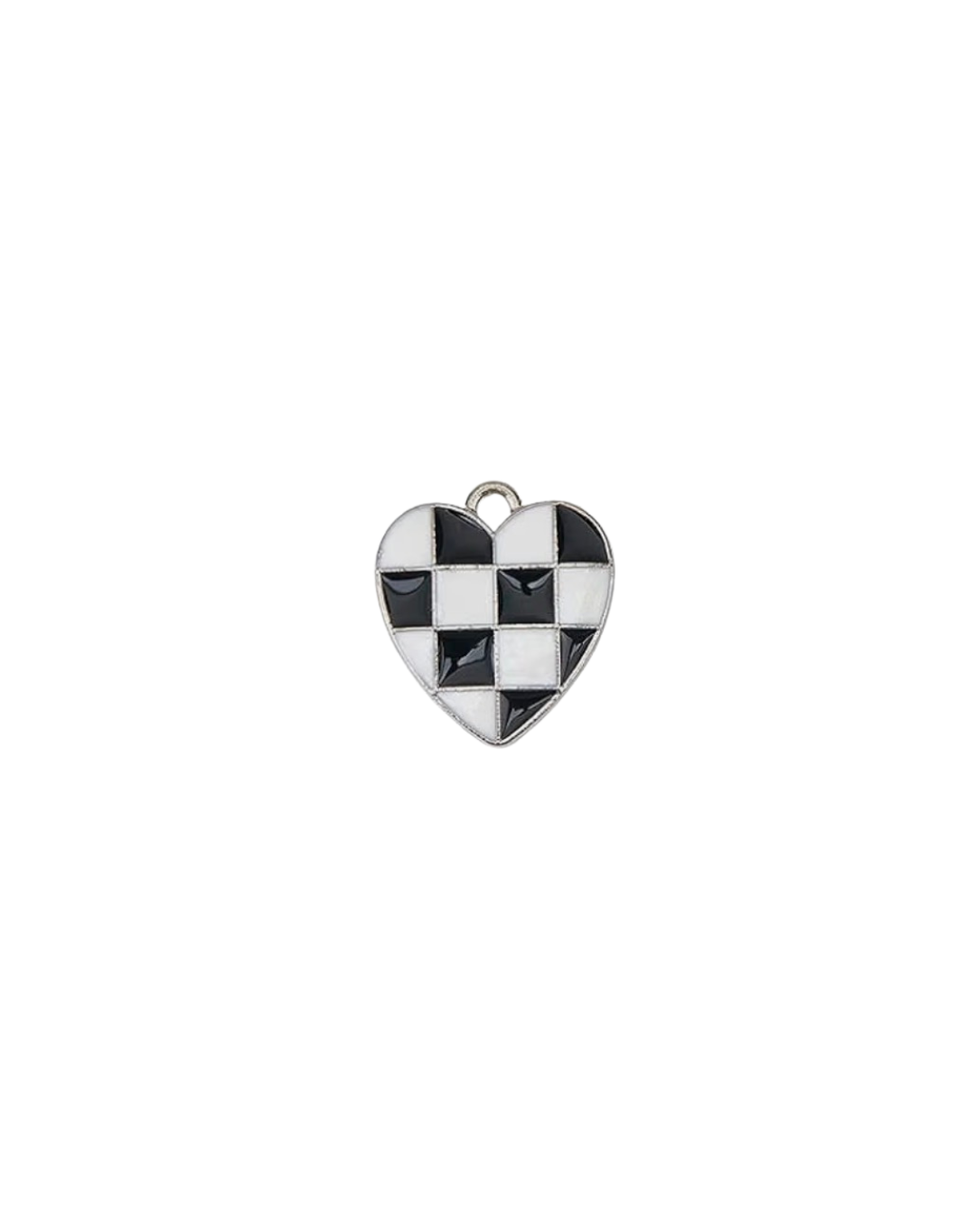 Black and White Checkered Hearts