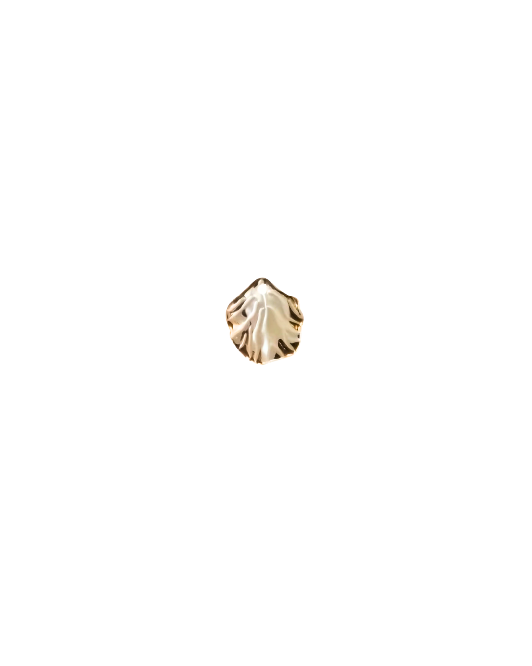 White + Gold Shell Charm