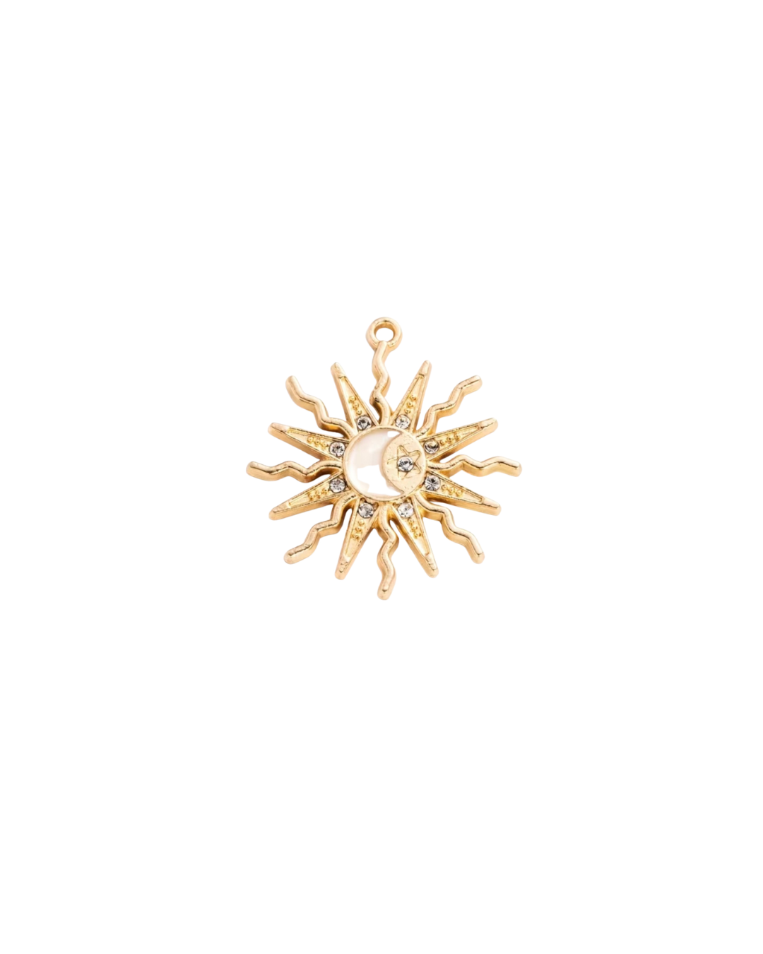 Enamel Gold sun moon and star
