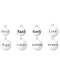 Silver Word Charms