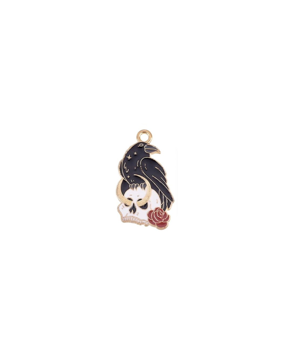 Gothic Black Raven Charms