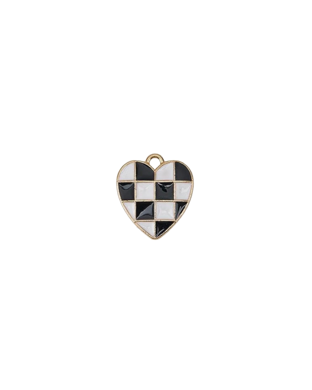 Black and White Checkered Hearts