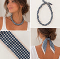 Coastal Check Scarf Necklace