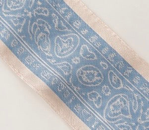 Blue Paisley Scarf Necklace