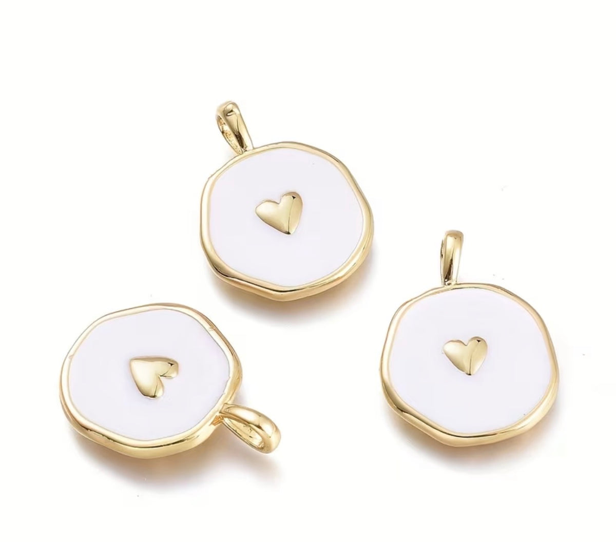 Black and gold heart pendant