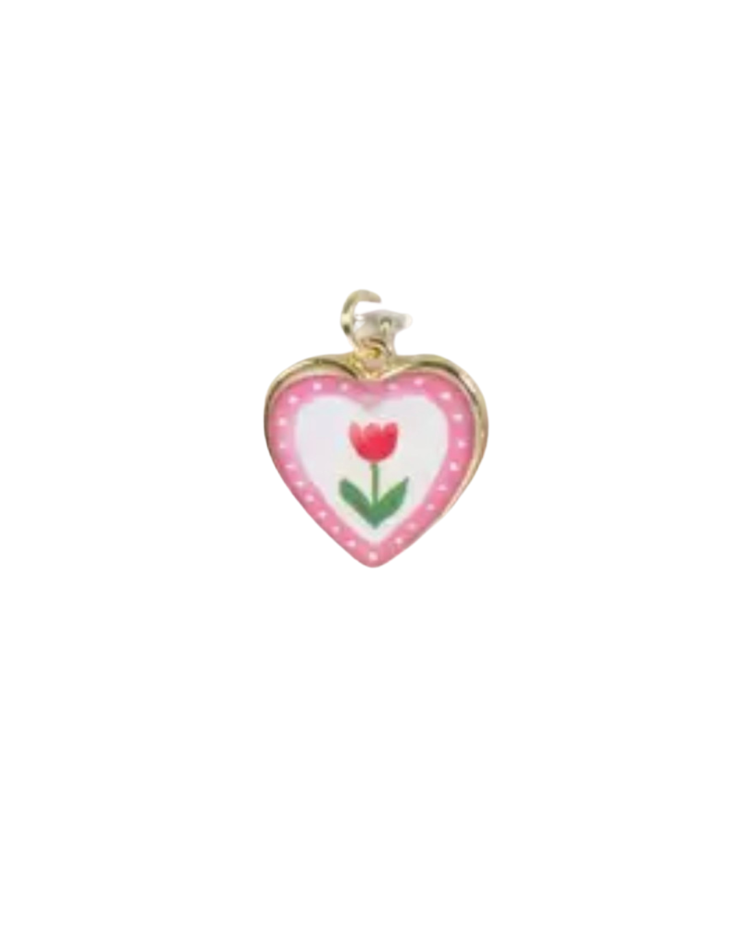 Pink Tulip Stamp Charm
