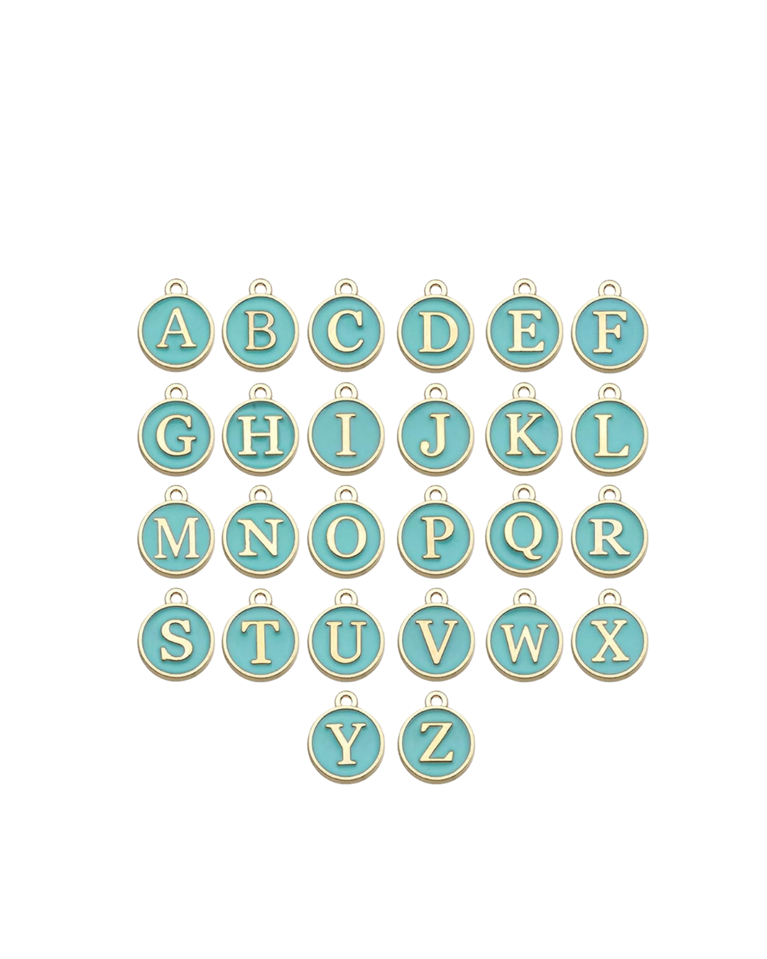 Teal Enamel Letters