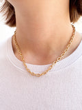 Gold oval paperclip chain