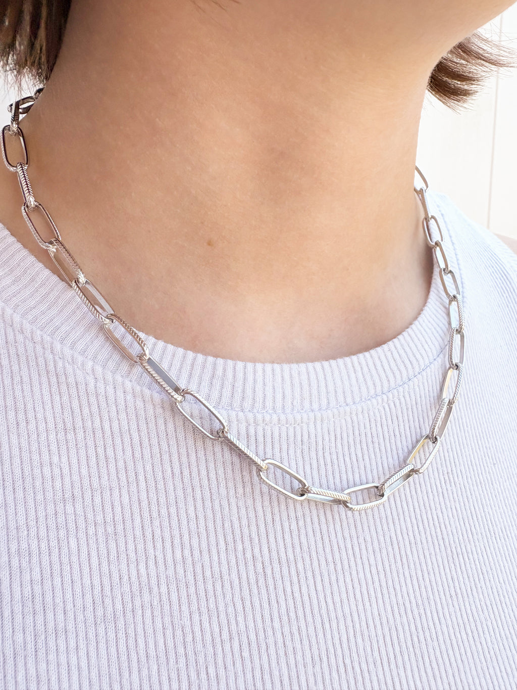 Silver Paperclip Chain