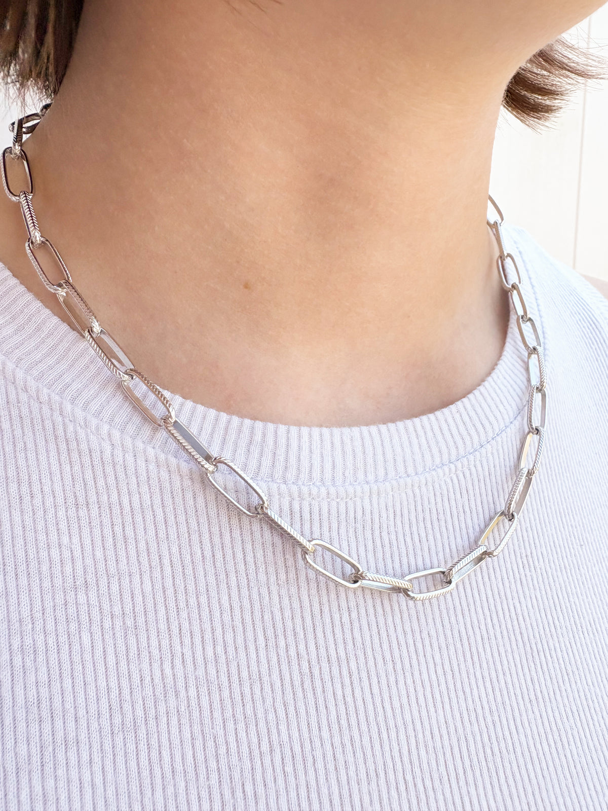 Silver Paperclip Chain